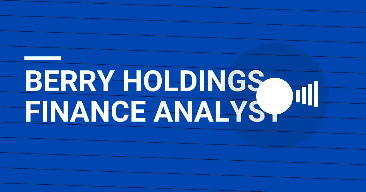Berry Holdings Finance Analyst