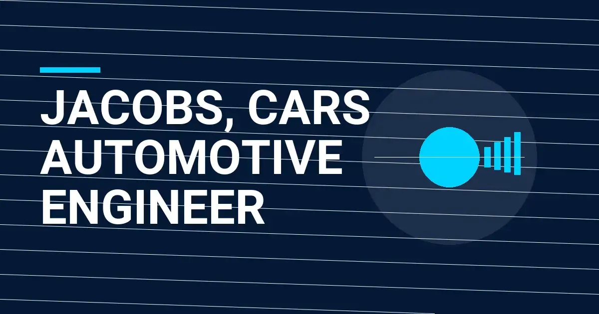 Jacobs, Cars Automotive Engineer