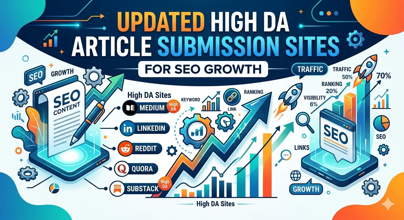 Updated High DA Article Submission Sites for SEO Growth